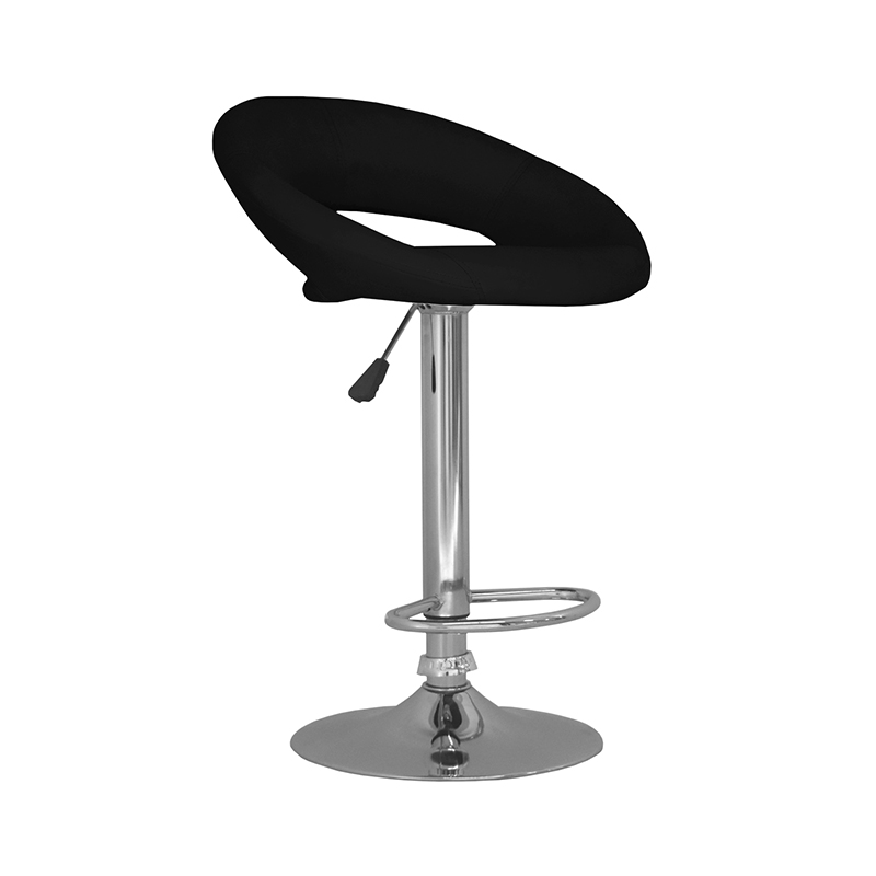 BANCO ALTURA AJUSTABLE CON RESPALDO MODELO 503S COLOR NEGRO | 252-503S-N