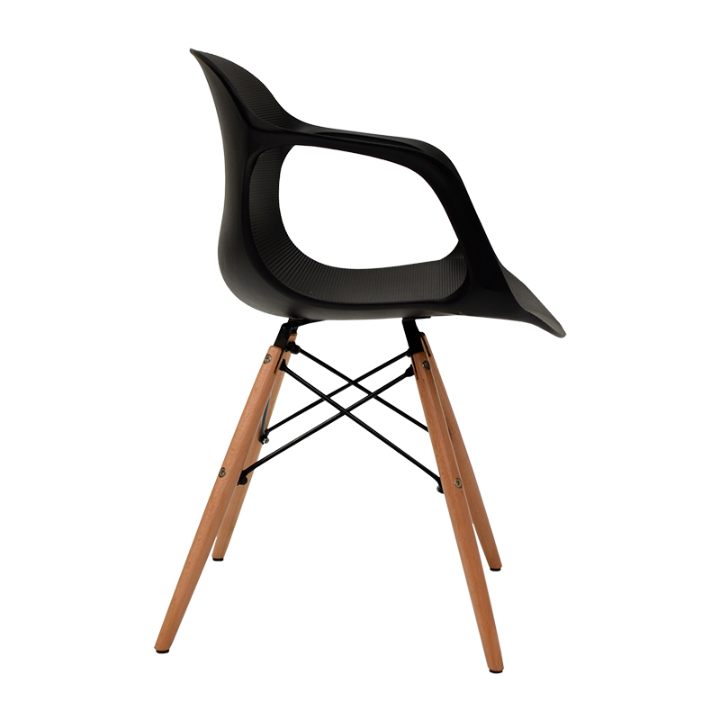 SILLA CON DESCANSABRAZOS MODELO 707P COLOR NEGRO | 252-707P-N