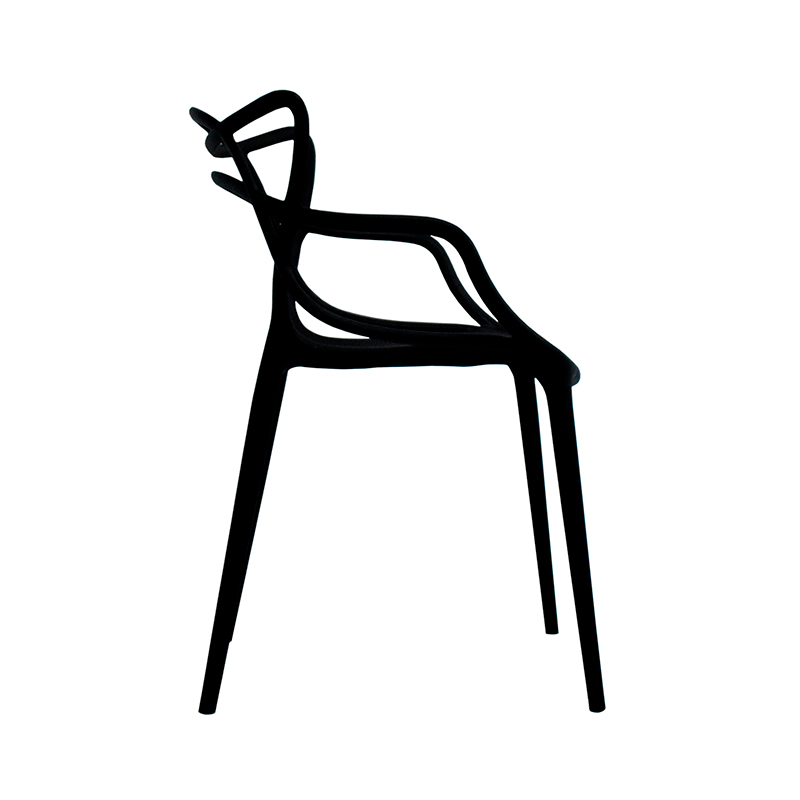 SILLA CON RESPALDO MODELO 606P COLOR NEGRO | 252-606P-N