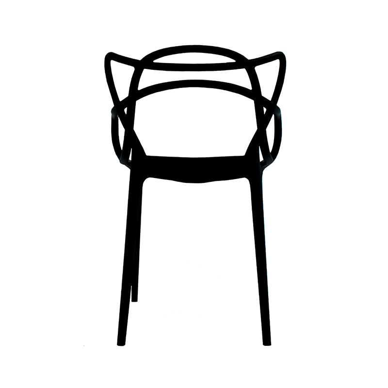 SILLA CON RESPALDO MODELO 606P COLOR NEGRO | 252-606P-N