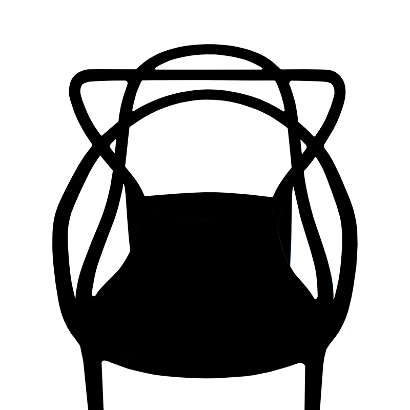 SILLA CON RESPALDO MODELO 606P COLOR NEGRO | 252-606P-N