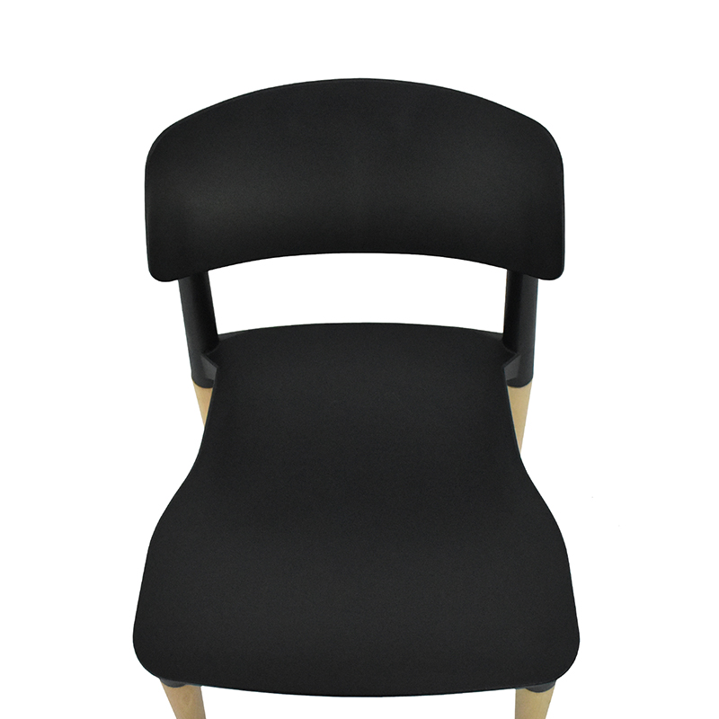 SILLA CON RESPALDO MODELO 702P COLOR NEGRO | 252-702P-N
