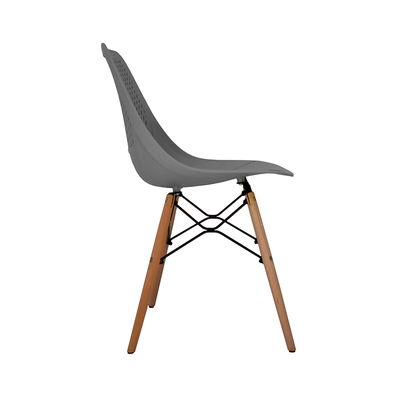 SILLA CON RESPALDO MODELO 704P COLOR GRIS | 252-704P-G