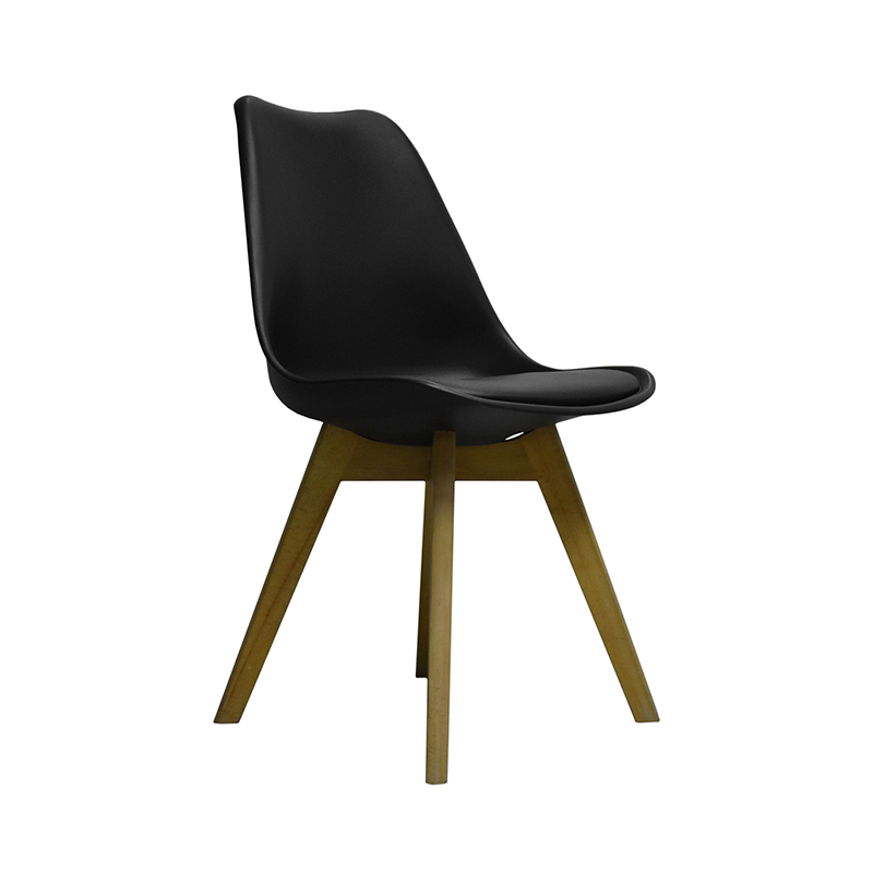 SILLA CON RESPALDO MODELO 706P COLOR NEGRO | 252-706P-N