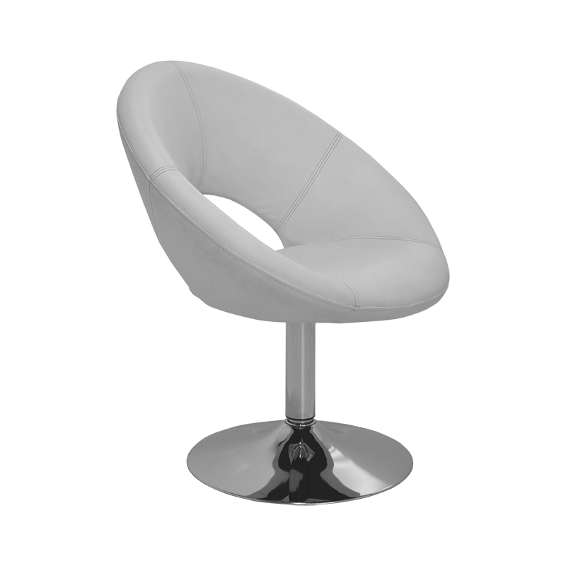 SILLÓN INDIVIDUAL CIRCULAR MODELO 902S B COLOR BLANCO | 253-902S-B