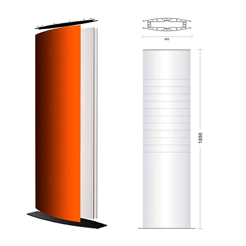 MONOLITO GRUESO CURVO K400 400 X 1850 MM. | 315A-210