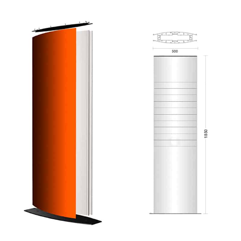 MONOLITO GRUESO CURVO K500 500 X 1850 MM. | 315A-310