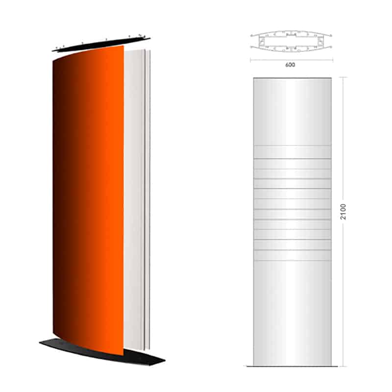 MONOLITO GRUESO CURVO K600 600 X 2100 MM. | 315A-420