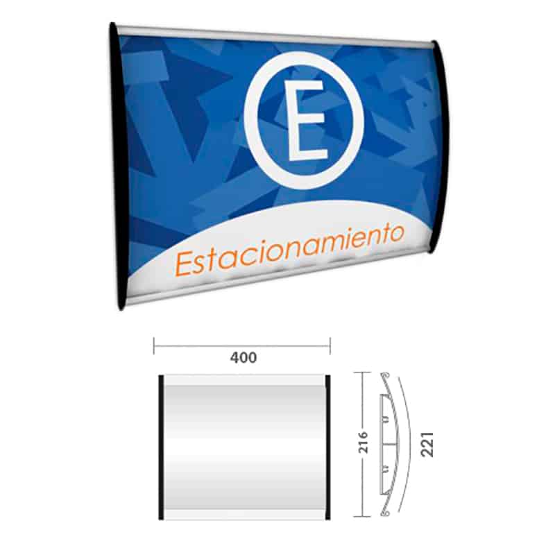 RÓTULO DE PARED CURVO K216 400 X 216 MM. | 311A-355