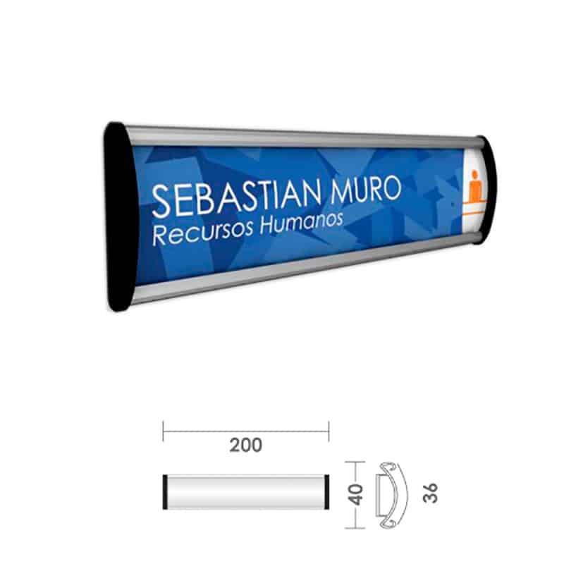 RÓTULO DE PARED CURVO K40 200 X 40 MM. | 311A-10