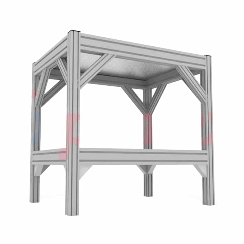 Tamaño de la mesa de trabajo del marco de aluminio: 34 H x 24 W x 30 D